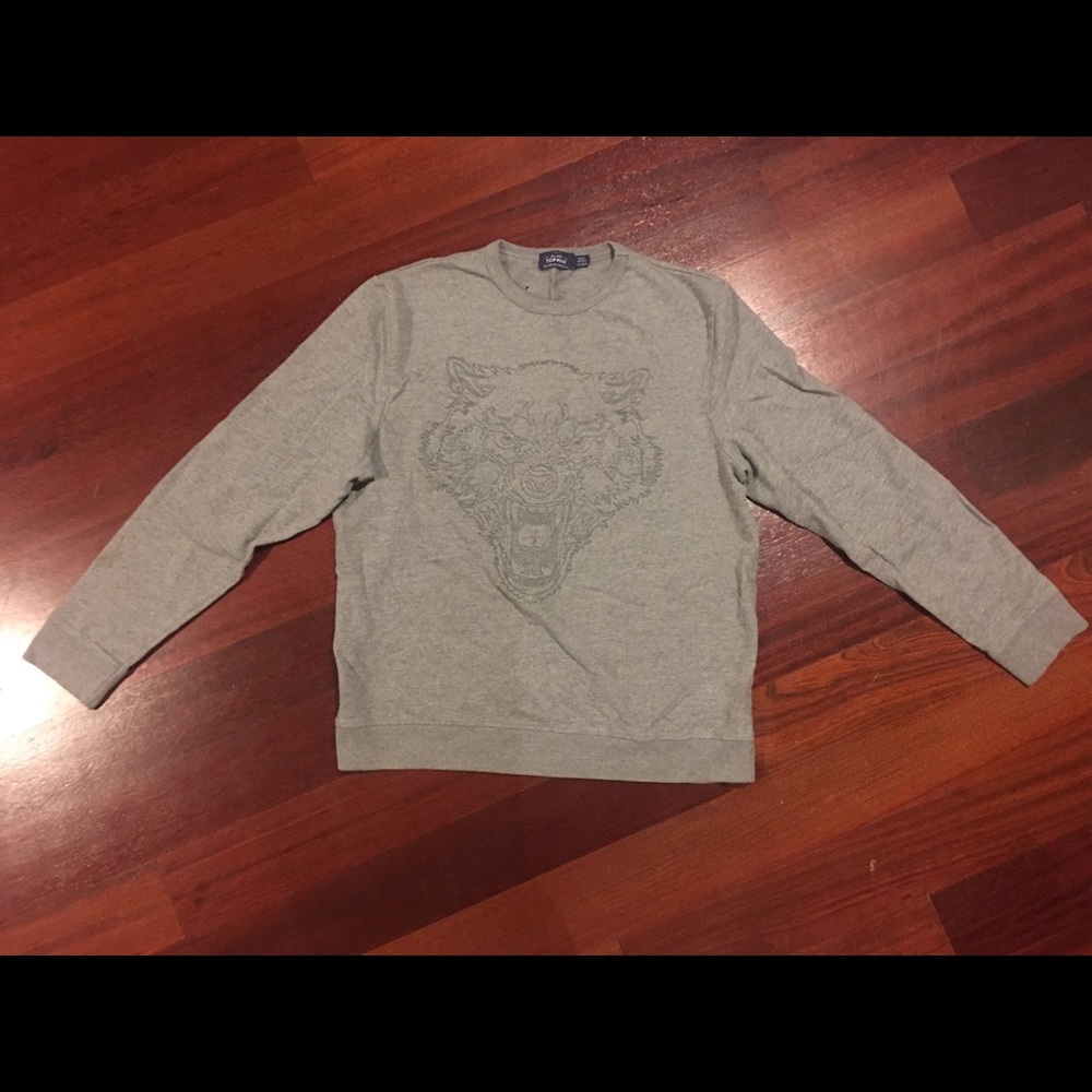 Men’s Topman Gray Tiger Sweatshirt